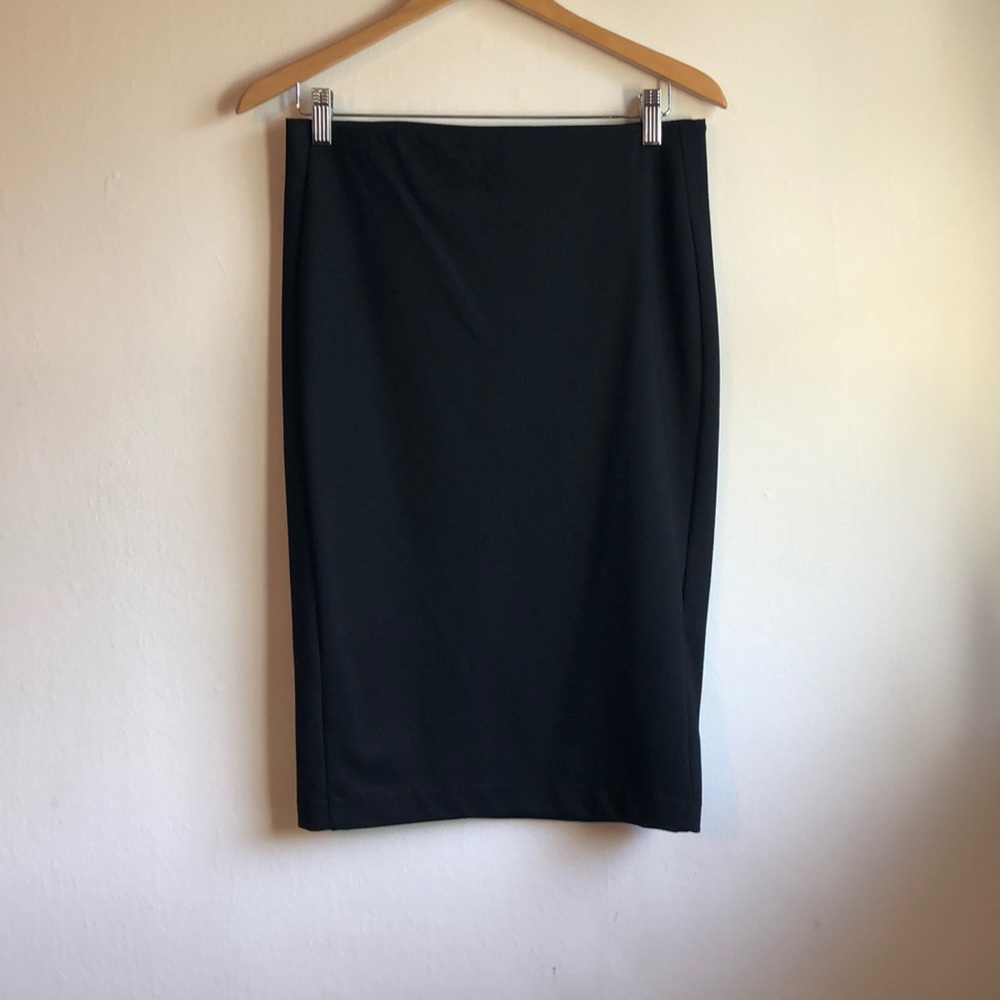 Pencil bodycon stretch jersey black skirt